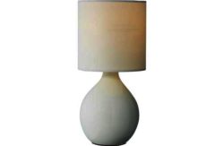 ColourMatch Round Ceramic Table Lamp - Cotton Cream.